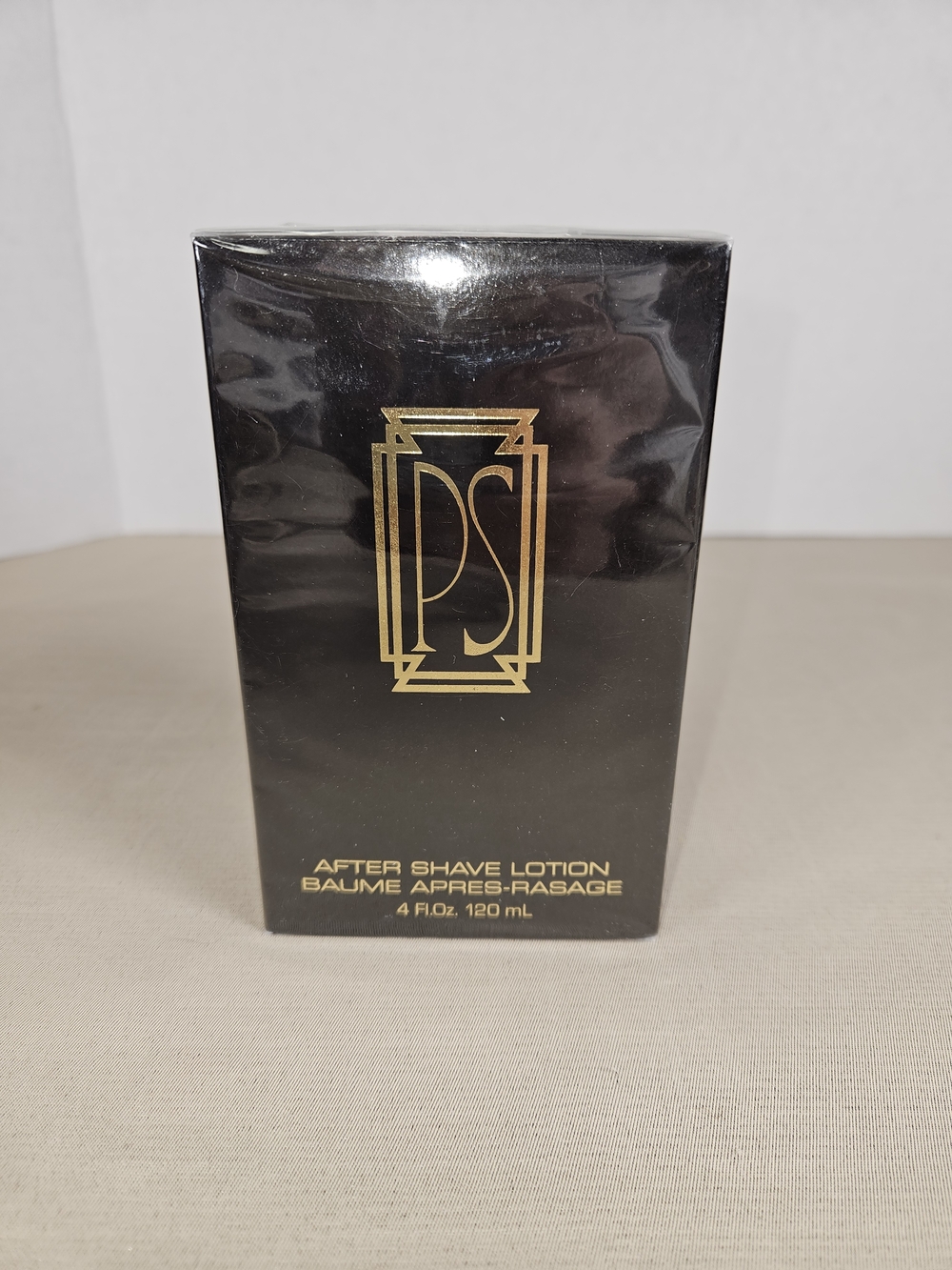 PS After Shave Lotion in Black and Gold New In Sealed Box
